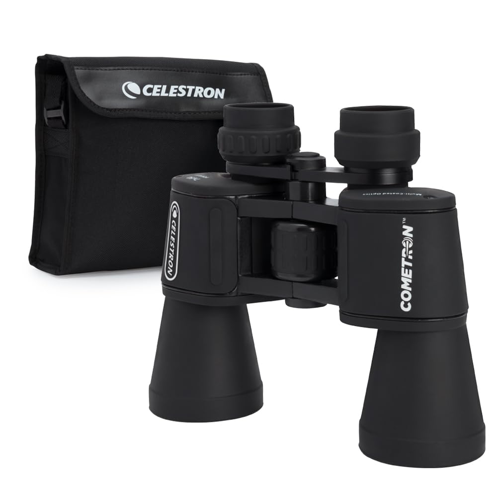 Buy now Celestron - Cometron 7x50 Astronomy Binoculars – Entry-Level for Stargazing and Comet Watching – Large 50mm Objective Lenses – Wide 6.6° Field of View – Multi-Coated Optics at indiglob india