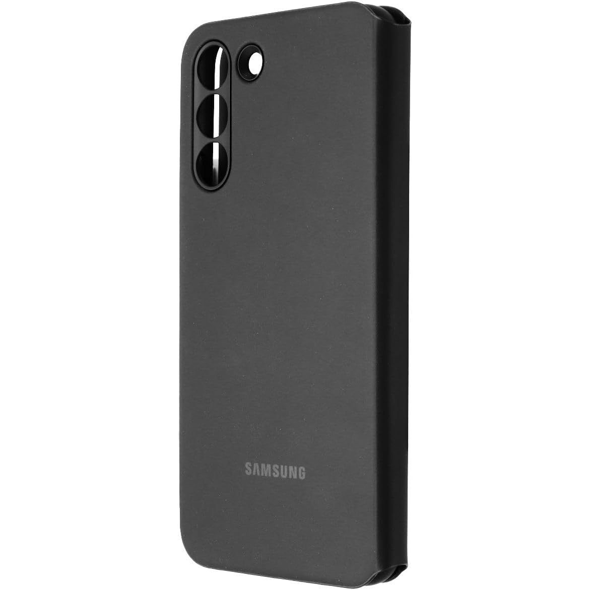 SAMSUNG Galaxy S22+ S-View Flip Cover, Protective Phone Case, Tap Control, Cutting Edge Design, US Version, Black, (EF-ZS906CBEGUS)