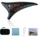 Buy now OcarinaWind "Dragon Rythem" 12 Hole Alto C Smoked Straw Fire Ceramic Ocarina,Tenor C Ocarina,Music Instrument Gift Idea at indiglob india
