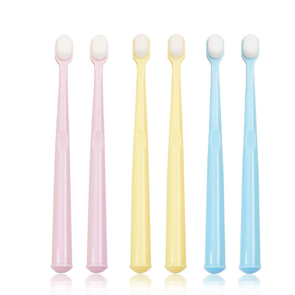 Buy now EasyHonor Extra Toothbrush for Sensitive Gums, Micro Fur Manual Toothbrush with 20000 Soft Floss Bristle for Pregnant Women, Elderly, Braces and Gum Recessions, Protect Fragile Gums (6 Pack) Toddler Toothbrush 6pcs at indiglob india