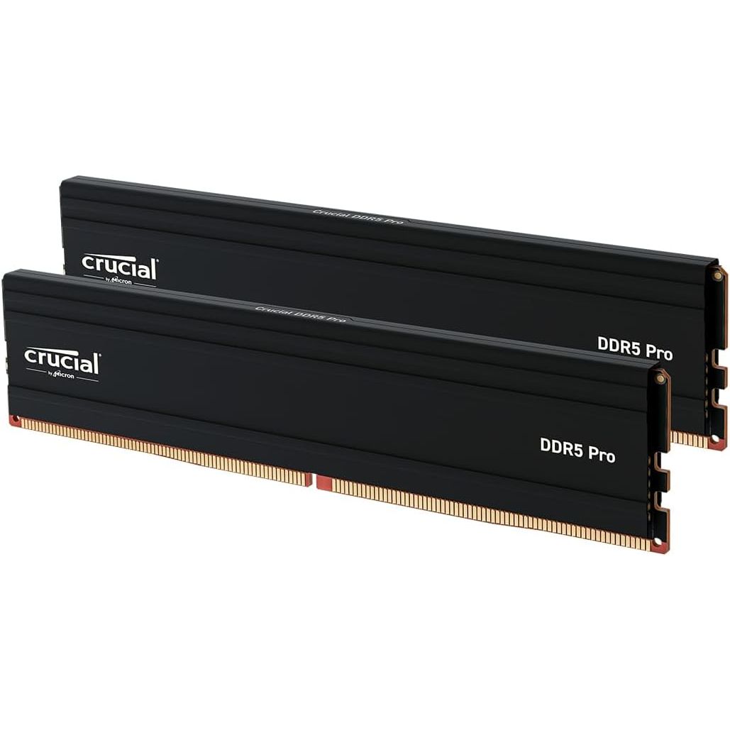Crucial Pro 32GB DDR5 RAM Kit (2x16GB), 5600MHz (or 5200MHz or 4800MHz) Desktop Memory UDIMM 288-pin, Compatible with 13th Gen Intel Core and AMD Ryzen 7000 - CP2K16G56C46U5