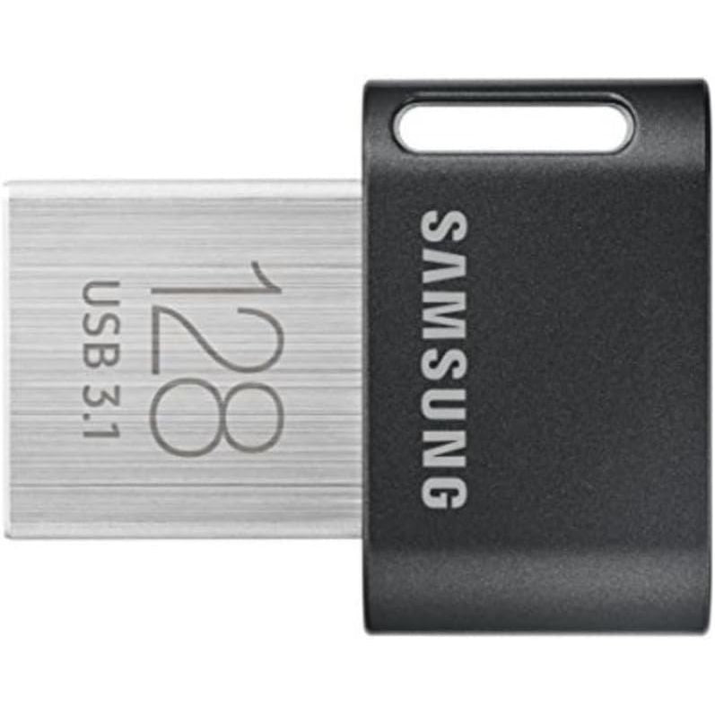 SAMSUNG FIT Plus 3.1 USB Flash Drive, 128GB, 400MB/s, Plug In and Stay, Storage Expansion for Laptop, Tablet, Smart TV, Car Audio System, Gaming Console, MUF-128AB/AM,Gunmetal Gray