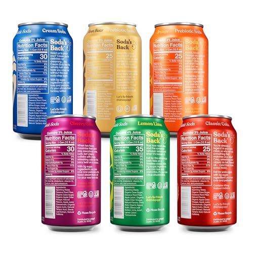 Buy now Poppi Sparkling Prebiotic Soda Beverage with Apple Cider Vinegar, Seltzer Water and Fruit Juice, Game Day Variety Pack, 12 Fl Oz, Pack of 12, Packaging May Vary at indiglob india