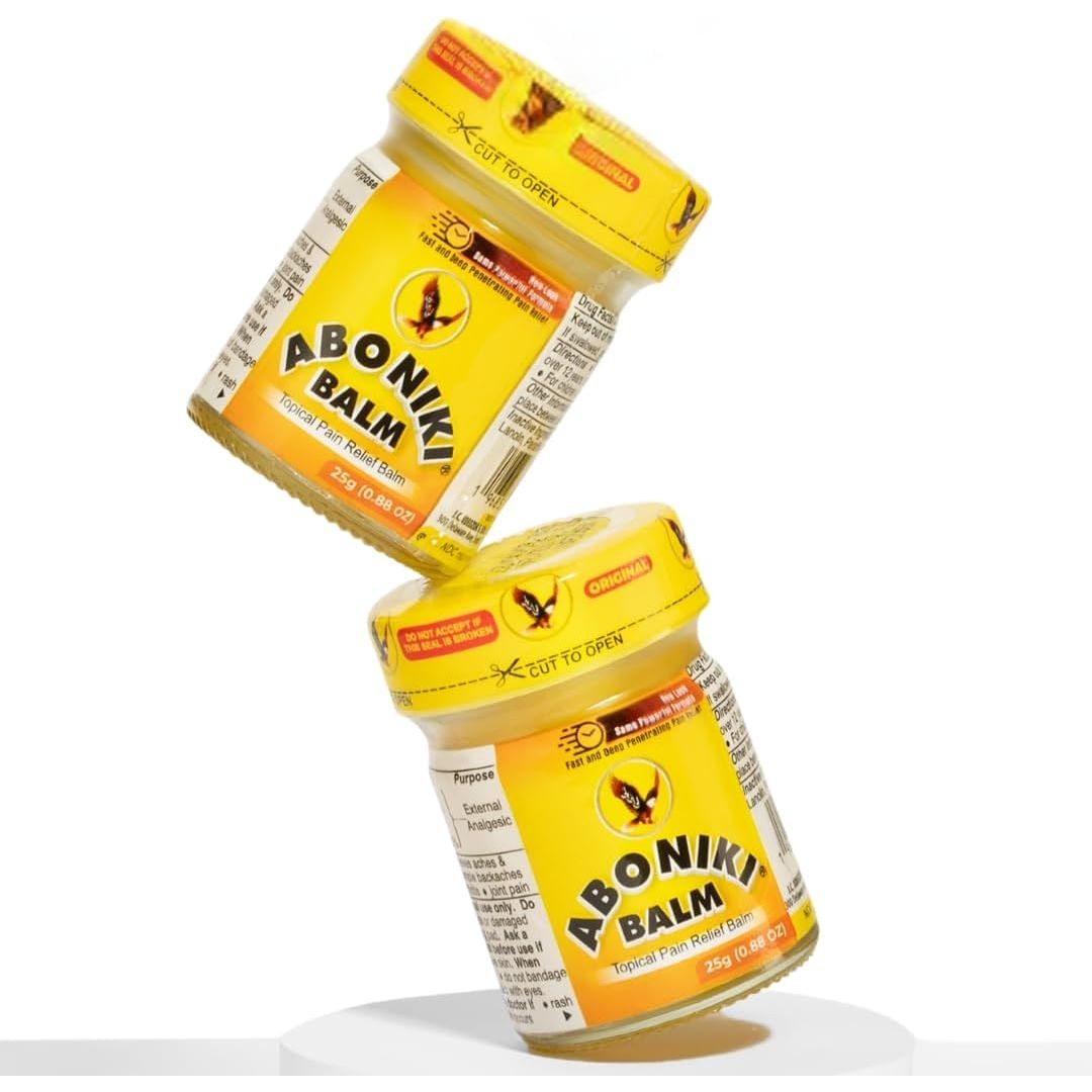 Aboniki Balm (2 Jars) – Powerful Topical Pain Relief Balm for Sore Muscles and Joints. Anti-Inflammatory Muscle Rub for Lower Back, Knee, Neck, Shoulder.