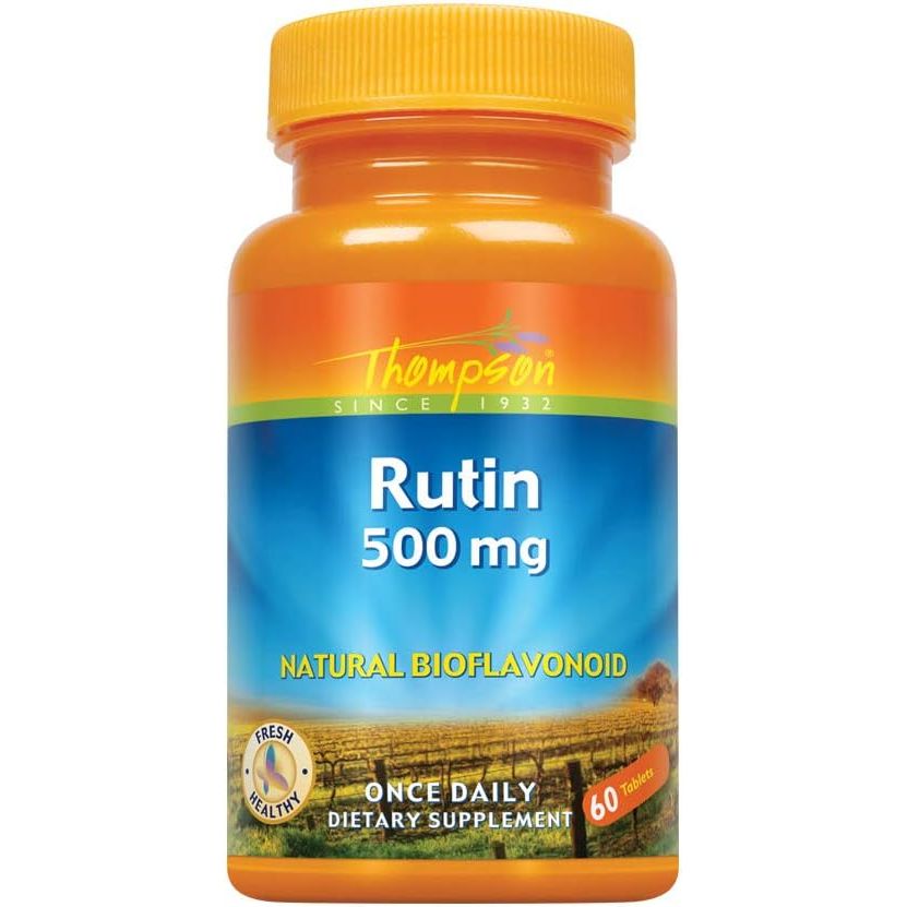 Thompson Rutin 500mg | Bioflavonoid and Antioxidant | Healthy Vascular System Support | Non-GMO & Vegan | Lab Verified | 60 Tablets