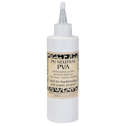 Books By Hand, PH Neutral PVA Adhesive, Archival Quality and Acid-Free, Dries Clear - 8 Ounce