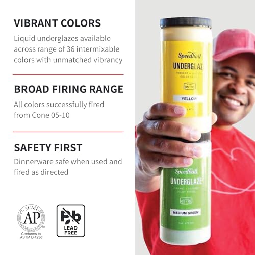 Buy now Speedball 001085 Underglaze Sampler Pack, 12 Pack, 2 oz, Multicolor at indiglob india