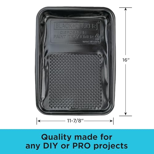 Buy now Black+Decker Paint Tray Liner - 10 Pack: Convenient Disposable Liners for Easy Cleanup - Compatible with Standard Paint Trays - Ideal for DIY Projects and Professional Painting Jobs at indiglob india