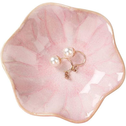 Ceramic Jewelry Dish, Leaf Tray, Key Holder, Small Ring Dish, Plate, Trinket Catchall, Nightstand Decor for Entryway Table, Room Decor