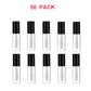 Mydio 50 Pack 1.2ML Clear Mini Lip Gloss Tube Empty Lip Balm Containers With Black Lid for Lipstick (clear)