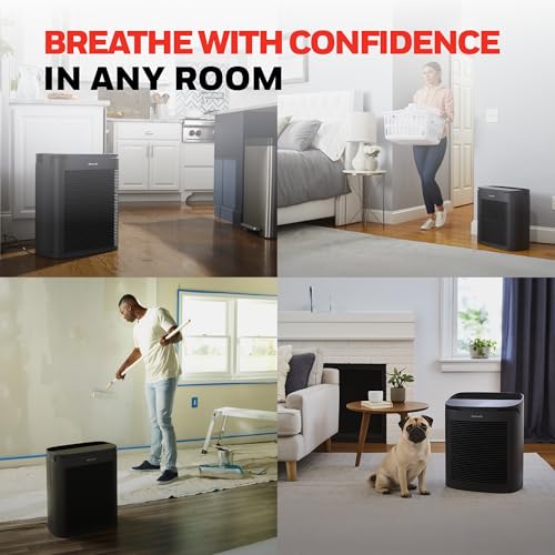Buy now Honeywell PowerPlus HEPA Air Purifier for Home, 968 Ft?ý Rooms in 1 hour, Reduces Allergens, Dust, Pollen, Smoke, Pet Dander, Odors, Black, HPA3100 at indiglob india
