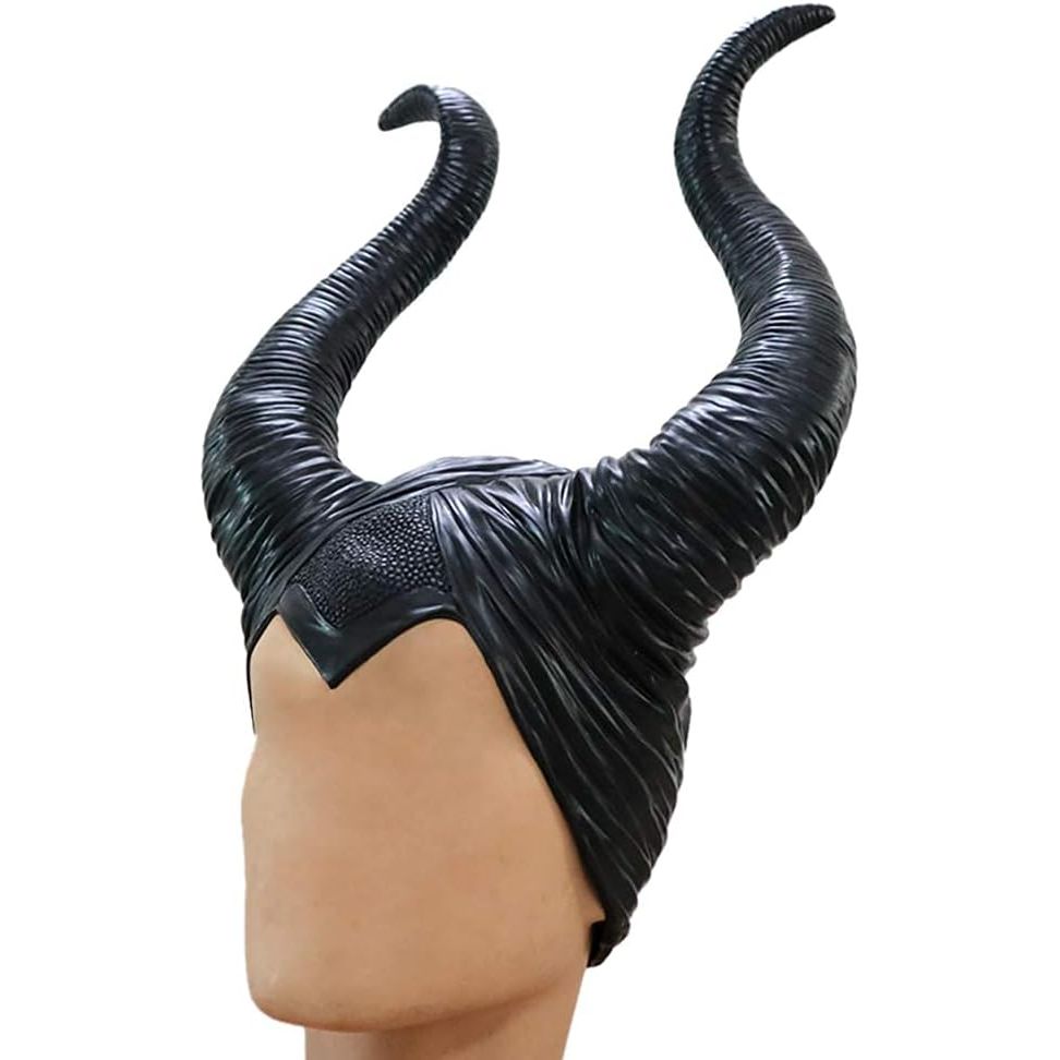 Buy now Uranshin Halloween Maleficent Horns Maleficent Costume, Black Long Women Horns Queen Hat, Deluxe Magic Witch Headpiece Headdress for Women Adults at indiglob india