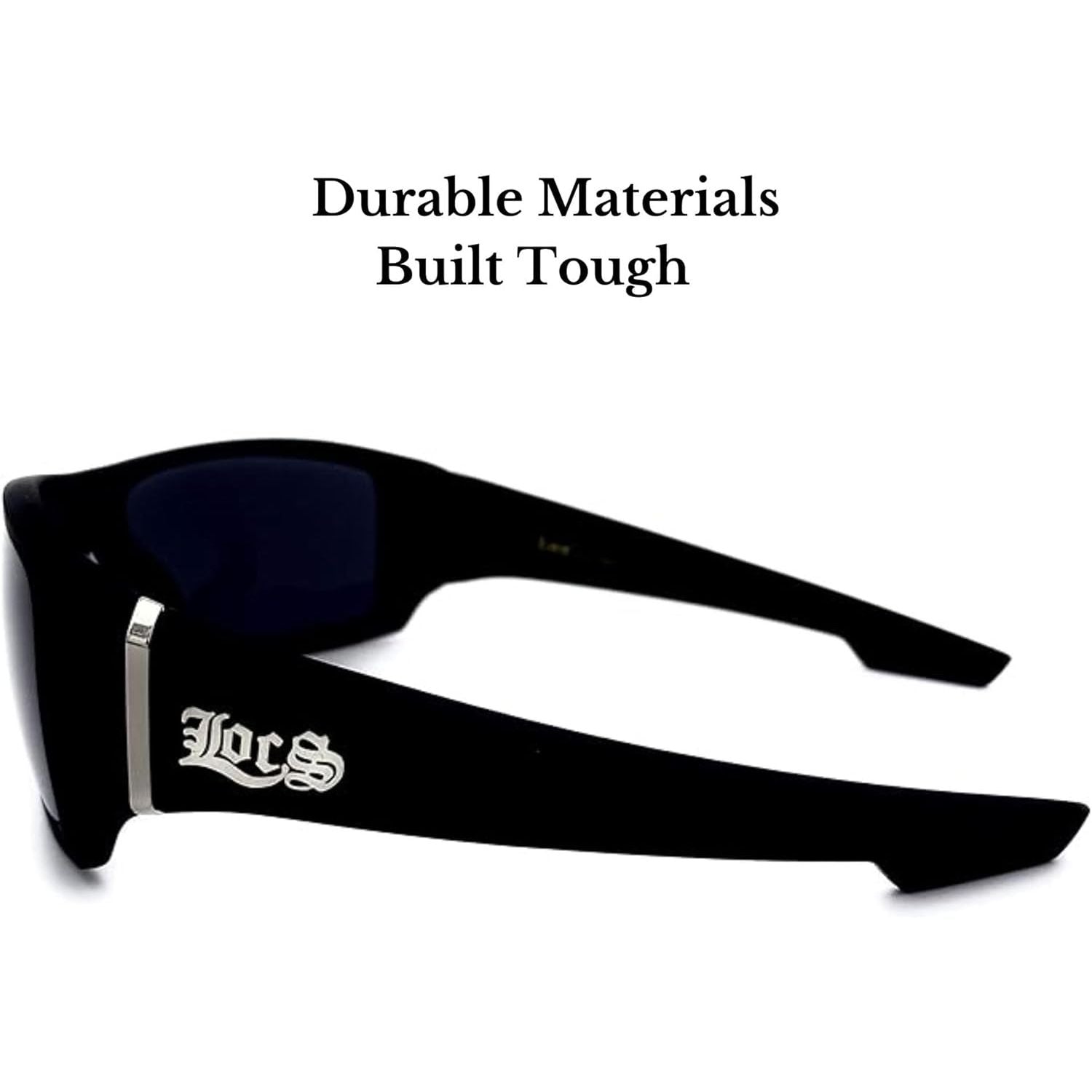 Buy now Locs Men's Rectangular Hardcore Wrap 63mm Sunglasses (Matte Black Rubberized Finished) at indiglob india