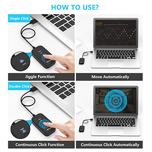 Buy now Mouse Jiggler Undetectable, USB Mover, Gaming Automatic Continuous Click Device, Plug & Play, Simulate Mouse Pointer Movement to Prevent PC Sleep at indiglob india
