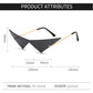 willochra Triangle One Piece Frameless Sunglasses For Women Trendy Ocean Lens Sun Glasses Men Party Prom Sunglasses