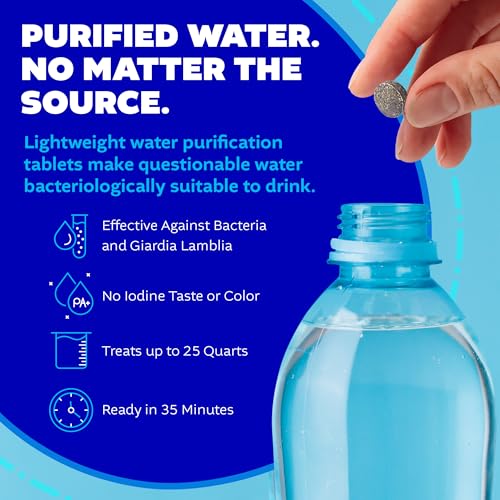 Buy now Potable Aqua Water Purification Tablets With PA Plus - Two 50 count Bottles at indiglob india