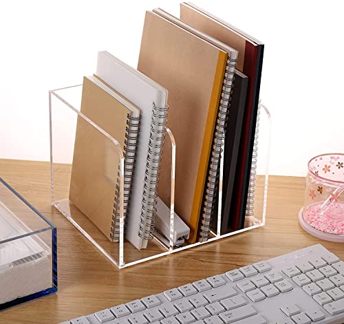 Buy now ROZO Magazine Holder, Clear Acrylic Desk File Organizer an Accessories, Office Organization and Storage 1 Pack (Clear 3V) at indiglob india