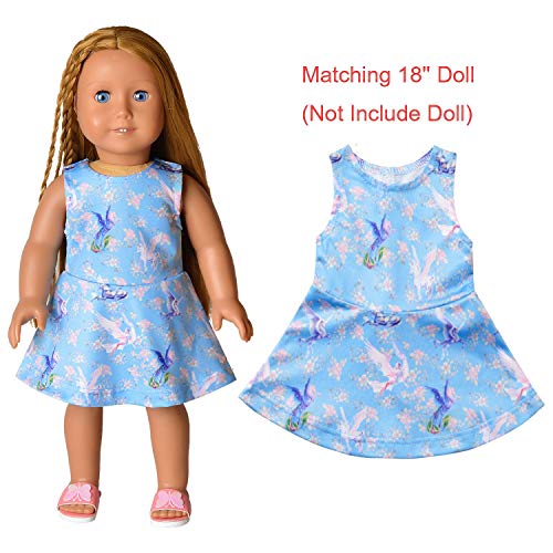 Buy now Girl & Doll Matching Dresses Floral Unicorn Clothes Summer Swing Dress 3t 4t at indiglob india