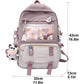 Buy now JQWSVE Kawaii Backpack with Kawaii Pins and Accessories Cute Backpack Aesthetic Backpack Women Lightweight Travel Rucksack at indiglob india