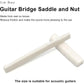 SAPHUE 6 String Acoustic Guitar Bone Bridge Saddle and Nut Made of Real Bone Pack of 2 Sets 4pcs(2 set Acousitc Bone Saddle and Nut)