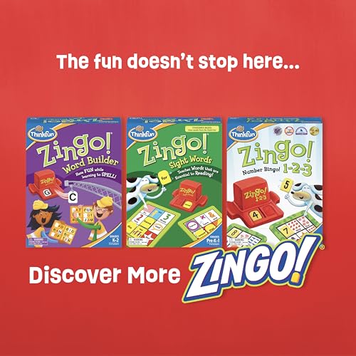 Buy now ThinkFun Zingo Bingo Award Winning Preschool Game for Pre-Readers and Early Readers Age 4 and Up - One of the Most Popular Board Games for Boys and Girls and their Parents (97700) at indiglob india