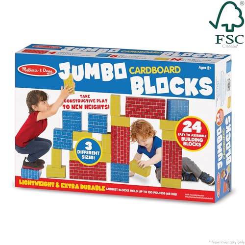 Buy now Melissa & Doug Deluxe Jumbo Cardboard Blocks (24 Pieces) - FSC Certified at indiglob india