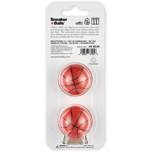 Sneaker Balls Odor-Fighting Shoe Fresheners, Eliminates Unpleasant Smells, Perfect For Sneakers, Gym Bags, Gear Bags, Drawers, Lockers, And More!, Basketball, 2 Pack