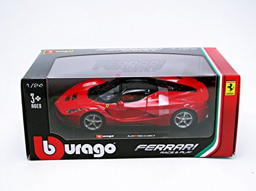 Buy now Bburago Ferrari Race and Play LaFerrari 1/24 Scale Diecast Model Vehicle Red at indiglob india