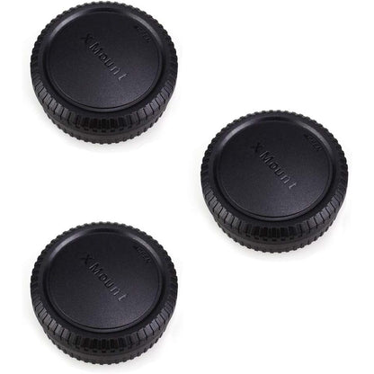 Camera Rear Lens Cap & Body Cap Cover for Fuji Fujifilm X Mount Camera X-M5 X-T50 X-T30 II X-T5 X-T4 X-T3 X-PRO3 X-PRO2 X-H2 X-H2S X-S20 X-S10 X-E4 X-E3 X-A5 X-A10 X-T200 X-T100-3 Packs