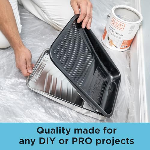 Buy now Black+Decker Paint Tray Liner - 10 Pack: Convenient Disposable Liners for Easy Cleanup - Compatible with Standard Paint Trays - Ideal for DIY Projects and Professional Painting Jobs at indiglob india