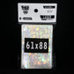 100pcs Broken Glass Gemstone Laser Flashing Card Film Holographic Idol Photo Sleeves Ultra Super Protector (61x88mm) - My Store