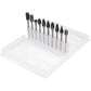 Double Cut Carbide Rotary Burr Set - 10 Pcs 1/8" Shank, 1/4" Head Length Tungsten Steel for Woodworking,Drilling, Metal Carving, Engraving, Polishing