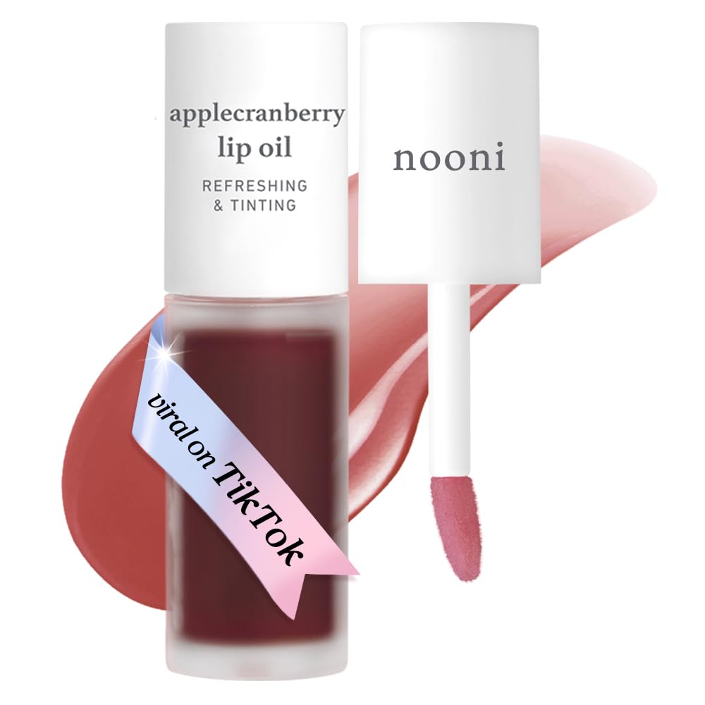 Buy now NOONI Korean Lip Oil - Appleberry | Long-Lasting, Moisturizing, Plumping, Revitalizing for Dry Lips, Waterproof, No Peel Off, Hydrating, Nourishing Crystal Clear, Stocking Stuffers, 0.12 FL Oz 05. Applecranberry at indiglob india