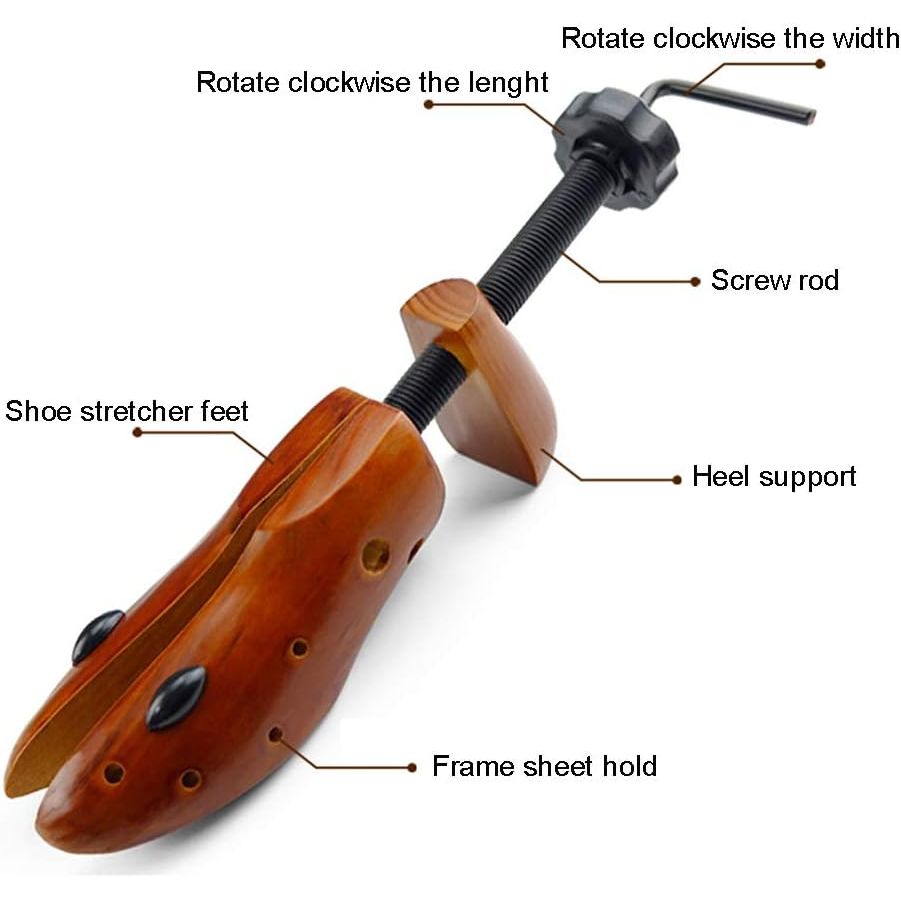 Buy now Echodo 2 Way Shoe Trees For Men Wooden Shoe Stretcher Adjustable Unisex Shaper Large Size for Men and Women, Wood Shaper Women's Size 10 to 13.5 Man's Size 9 to 13 at indiglob india