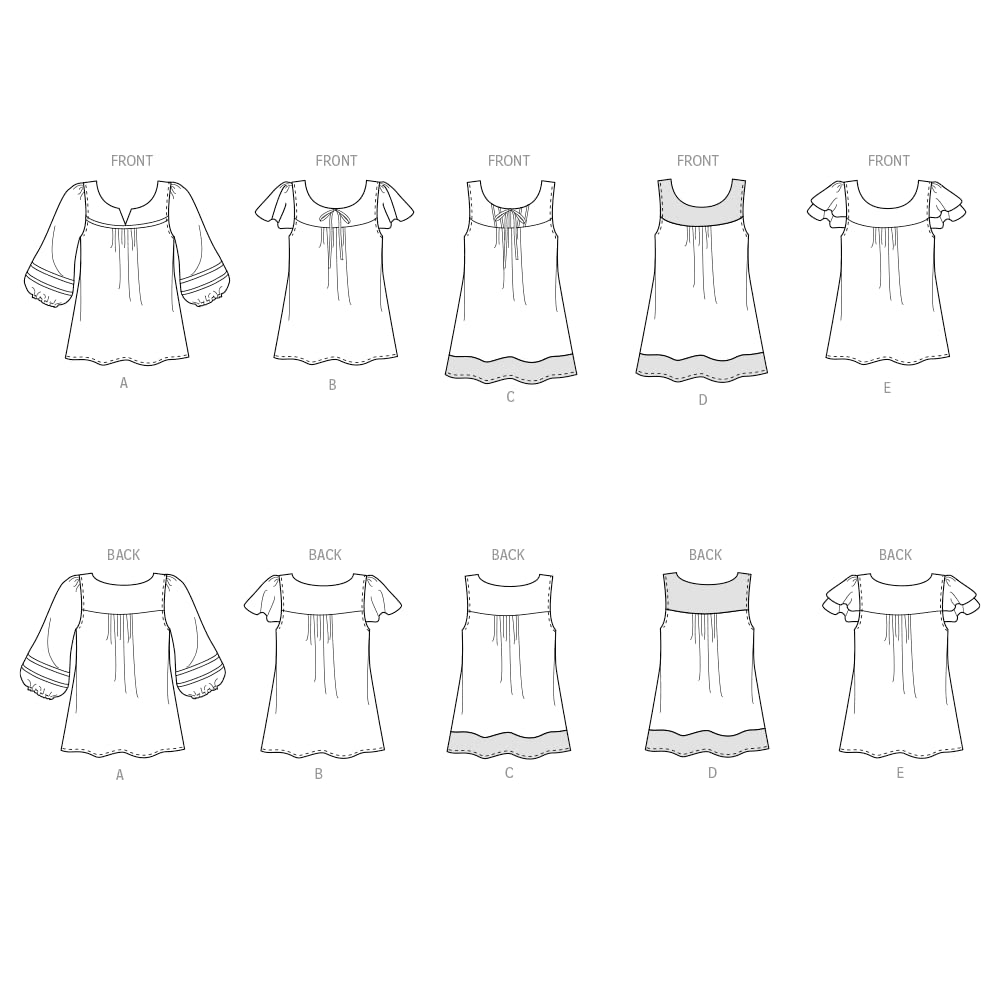 Buy now Simplicity U06871A New Look Easy to Sew Misses' Pullover Tunic and Top Sewing Pattern Kit, Code 6871, Sizes 10-22 at indiglob india