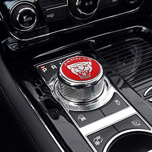 MAXDOOL Gear Shift Knob Cover Decoration Trim Sticker for Jaguar XF XE XJ F-Pace (Red)