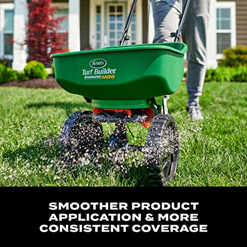 Buy now Scotts Turf Builder EdgeGuard DLX Broadcast Spreader for Seed, Fertilizer, Salt, Ice Melt, Holds up to 15,000 sq.ft. Product at indiglob india
