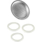 Univen 2.5" (64mm) Espresso Filter and Gasket Seals Compatible with Bialetti 6 Cup Aluminum Espresso Makers