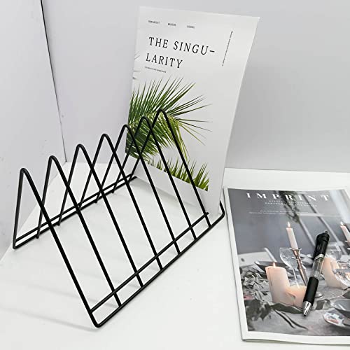 Buy now File Organizer-Metal Newspaper Holder-Magazine File Storage-Desktop Storage Book Rack-File Folder Holders-Office Products(Black at indiglob india