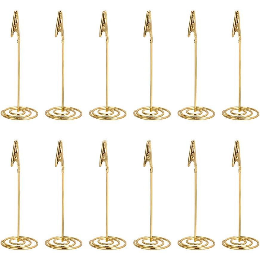 Artliving 12pcs Place Card Holder Memo Holder Clip Photo Holder Table Number Holder