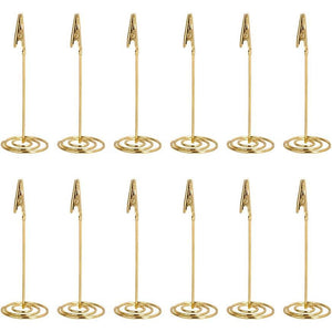 Artliving 12pcs Place Card Holder Memo Holder Clip Photo Holder Table Number Holder