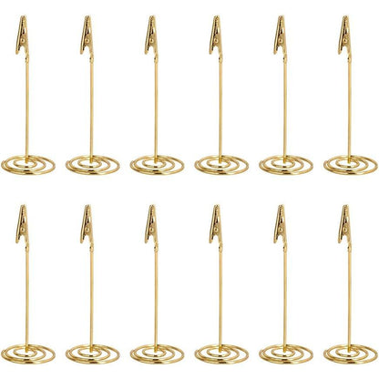 Artliving 12pcs Place Card Holder Memo Holder Clip Photo Holder Table Number Holder