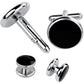 Tuxedo Studs and Cufflinks Set, Mens Cufflinks and Cuff Studs Set Cuff Links Stainless Steel Tux Buttons with Box for Tuxedo Shirts Wedding Business Gift