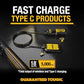 Buy now DEWALT Heavy Duty Magnetic Power Bank 5,000mAh, Rugged Wireless Portable Charger 18W Fast Charging Battery Pack, USB-C to C w/USB Adapter Cable 4' Water Resistant Works w/Magsafe iPhone 17/16/15/14 at indiglob india