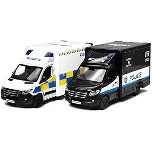 KiNSMART - Mercedes-Benz Sprinter UPS Edition Cargo Van, 1:48 O Scale Die Cast Metal Model Toy Van, Pull-Back Action