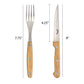 Jim Beam Set of 8 Ideal, Chicken, Pork and More-Steak Knives and Forks Made of Stainless Steel Blade and Contoure, Medium, Light Brown, JB0208
