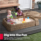 Buy now Step2 Naturally Playful Sandbox II, Kids Sand Activity Sensory Play Pit, Summer Outdoor Toys, 7 Piece Water Toy Accessories, for Toddlers 1+ Years Old at indiglob india
