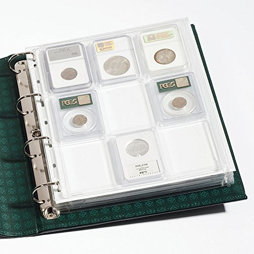 Buy now Lighthouse ENCAP Album Pages for Certified or Certified Style Coin Slab Holders PCGS, NGC, ANACS, Premier, Little Bear Elite - Pack of 2 at indiglob india