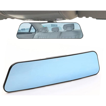 Kitbest Universal 11.4 Inch Clip On Rearview Mirror, Anti Glare Blue Tint Wide Angle Panoramic Car Rear View Mirror