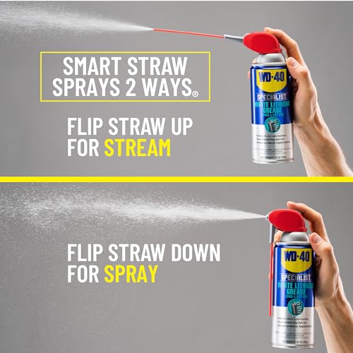 Buy now WD-40 Specialist White Lithium Grease Spray with Smart Straw Sprays 2 Ways, 10 OZ [6-Pack] & Specialist Penetrant with Smart Straw Sprays 2 Ways, 11 OZ at indiglob india